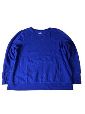 Tek Gear Royal Blue Ultrasoft Fleece Crewneck Sweatshirt | Plus Size 3X